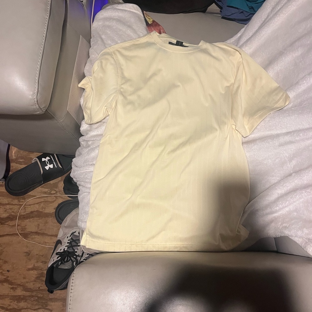 Current/Elliott Men's Light Yellow Short Sleeve Tee
